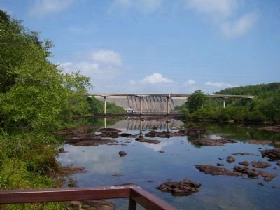 The Louie Morris Bridge and Hartwell Dam in the Background image. Click for full size.