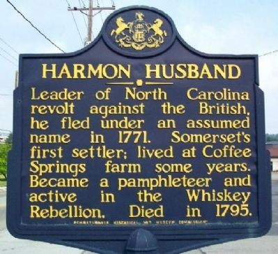 Harmon Husband Marker. Click for full size. Harmon Husband Marker image. Click for full size.