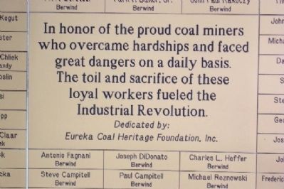 Coal Miner Memorial Marker. Click for full size. Coal Miner Memorial Marker image. Click for full size.