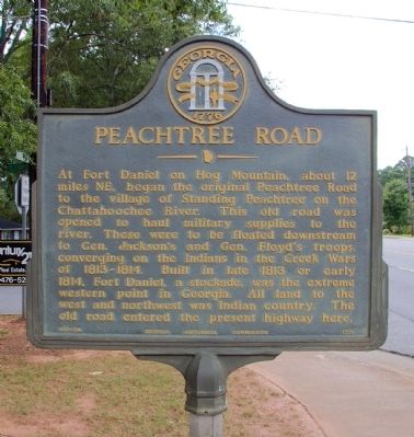 Peachtree Road Marker image. Click for full size.