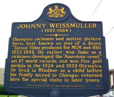 Johnny Weissmuller Marker image. Click for full size.