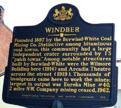 Windber Marker. Click for full size. Windber Marker image. Click for full size.
