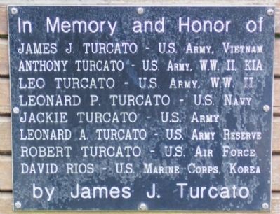 Windber Veteran's Park Turcato Bench Marker image. Click for full size.