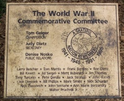 Windber Veteran's Park WWII Committee Marker image. Click for full size.