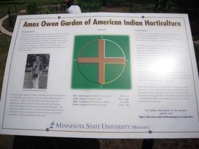 Amos Owen Garden of American Indian Horticulture Marker. Click for full size. Amos Owen Garden of American Indian Horticulture Marker image. Click for full size.
