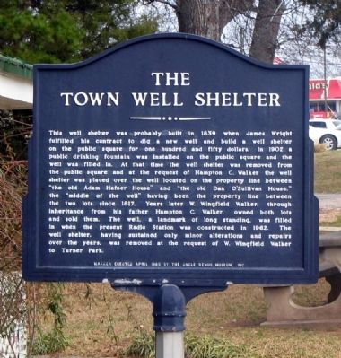 The Town Well Shelter Marker image. Click for full size.