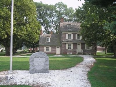 Marker at the Hancock House image. Click for full size.
