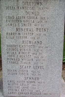 Greater Johnstown Flood Victims (SW Face) image. Click for full size.