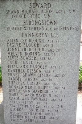 Greater Johnstown Flood Victims (NW Face) image. Click for full size.