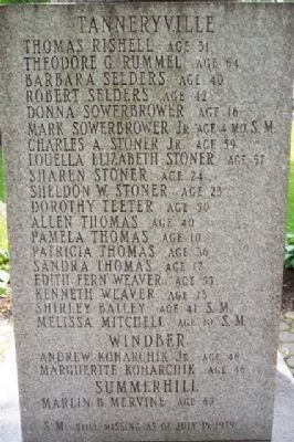 Greater Johnstown Flood Victims (NE Face) image. Click for full size.