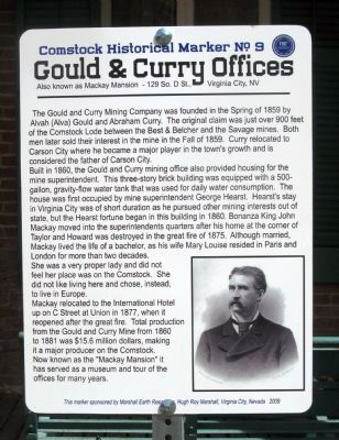 Gould & Curry Offices Marker. Click for full size. Gould & Curry Offices Marker image. Click for full size.