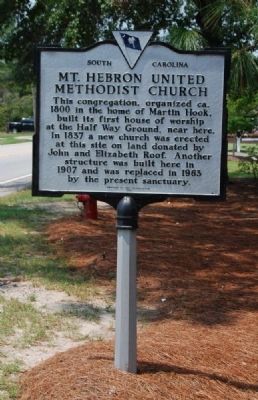 Mt. Hebron United Methodist Church Marker image. Click for full size.