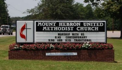 Mt. Hebron United Methodist Church Sign image. Click for full size.