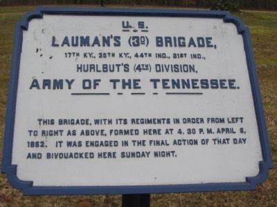 Lauman's Brigade Tablet. Click for full size. Lauman's Brigade Tablet image. Click for full size.