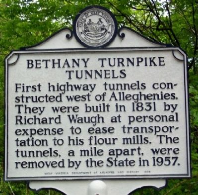 Bethany Turnpike Tunnels Marker image. Click for full size.