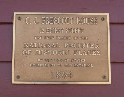 C. J. Prescott House Marker image. Click for full size.