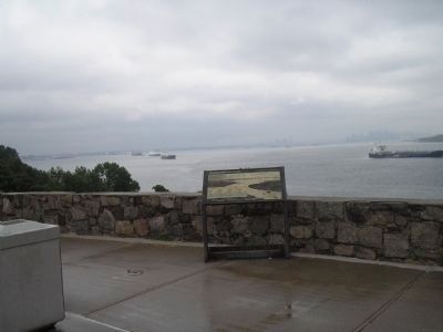 Marker on New York Harbor image. Click for full size.