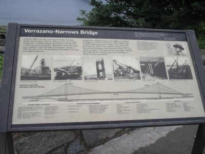 Verrazano – Narrows Bridge Marker. Click for full size. Verrazano – Narrows Bridge Marker image. Click for full size.