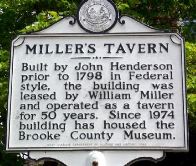 Miller's Tavern Marker image. Click for full size.