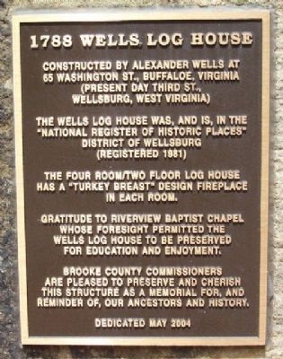 1788 Wells Log House Marker image. Click for full size.