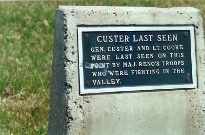 Custer Last Seen Marker. Click for full size. Custer Last Seen Marker image. Click for full size.