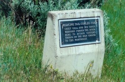 Medicine Tail Coulee Ford Marker. Click for full size. Medicine Tail Coulee Ford Marker image. Click for full size.
