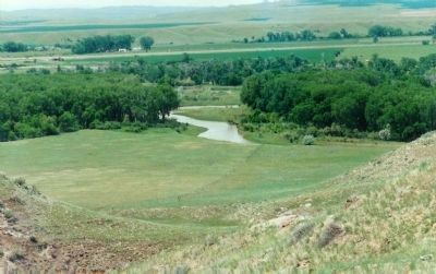 Sioux warriors forded the river here to attack Custer's troops. Click for full size. Sioux warriors forded the river here to attack Custer's troops image. Click for full size.