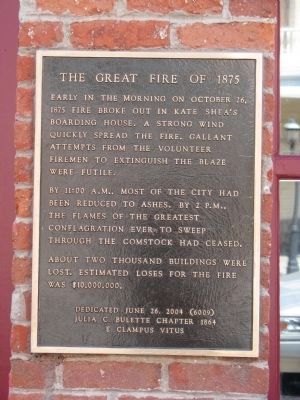 The Great Fire of 1875 Marker image. Click for full size.