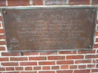 Friends Burial Ground Marker. Click for full size. Friends Burial Ground Marker image. Click for full size.