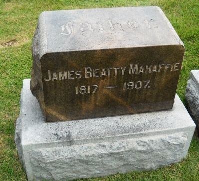 James Mahaffie Headstone image. Click for full size.