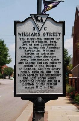 Williams Street Marker. Click for full size. Williams Street Marker image. Click for full size.