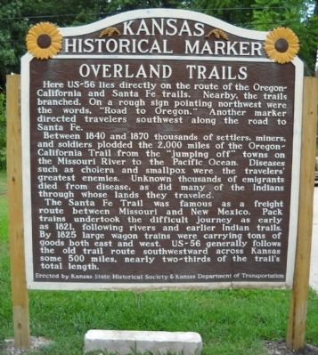 Overland Trails Marker image. Click for full size.