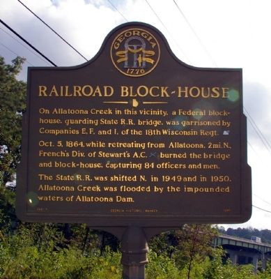 Railroad Block-house Marker image. Click for full size.