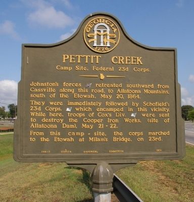 Pettit Creek Marker image. Click for full size.