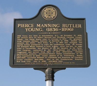 Pierce Manning Butler Young, (1836-1896) Marker image. Click for full size.
