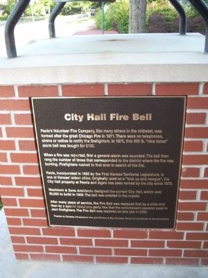 City Hall Fire Bell Marker image. Click for full size.