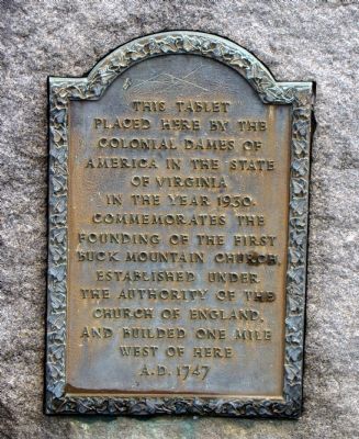 First Buck Mountain Church Marker image. Click for full size.