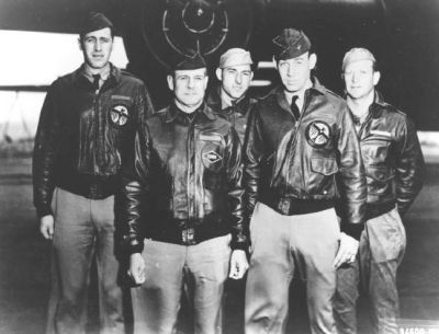 Plane 1 Crew: Henry Potter, James Doolittle, Fred Braemer, Richard Cole, Paul Leonard image. Click for full size.