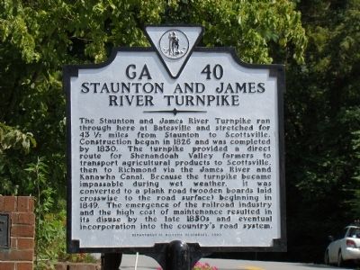 Staunton and James River Turnpike Marker image. Click for full size.