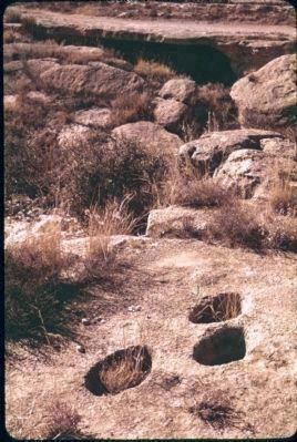 Mortar Holes (foreground). Click for full size. Mortar Holes (foreground) image. Click for full size.
