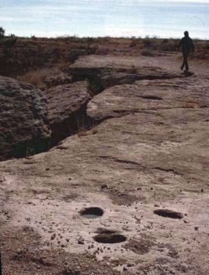 Mortar Holes Above Shelter. Click for full size. Mortar Holes Above Shelter image. Click for full size.