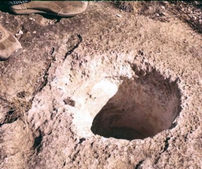 Mortar Hole Closeup image. Click for full size.