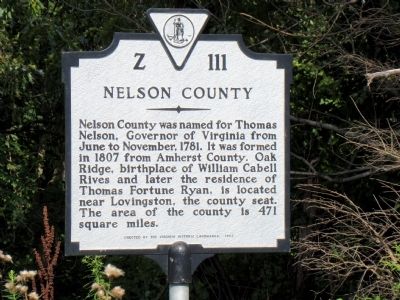 Nelson County Face of Marker image. Click for full size.