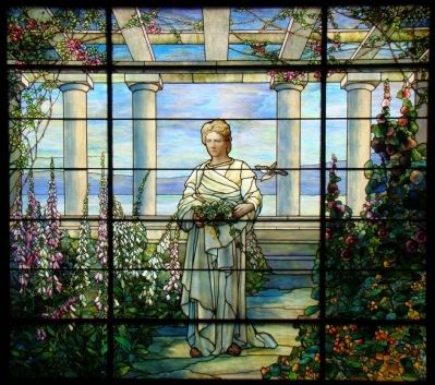 Twelve Foot Wide Tiffany Window at Swannanoa. Click for full size. Twelve Foot Wide Tiffany Window at Swannanoa image. Click for full size.