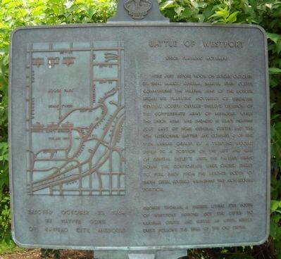 Battle of Westport Marker. Click for full size. Battle of Westport Marker image. Click for full size.