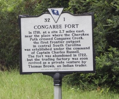 Congaree Fort Marker image. Click for full size.