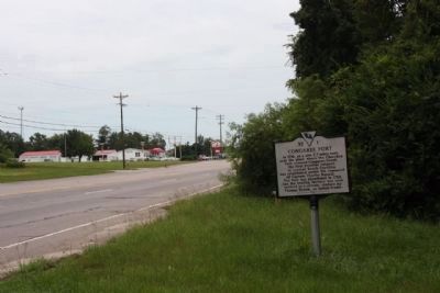 Congaree Fort Marker, looking northbound along Charleston Hwy (US 176, US 321, US 21) image. Click for full size.