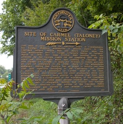 Site of Carmel (Taloney) Mission Station Marker image. Click for full size.