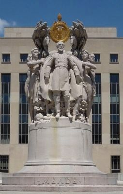 Meade Memorial Statue - front (south face) image. Click for full size.