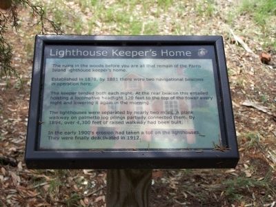 Lighthouse Keepers Home Marker. Click for full size. Lighthouse Keepers Home Marker image. Click for full size.